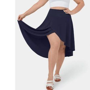 HALARA Asymmetrical Navy Skirt